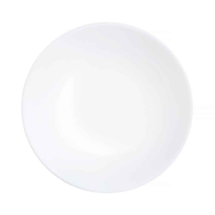Prato de sobremesa Luminarc Diwali, redondo, vidro temperado, 19 cm, branco