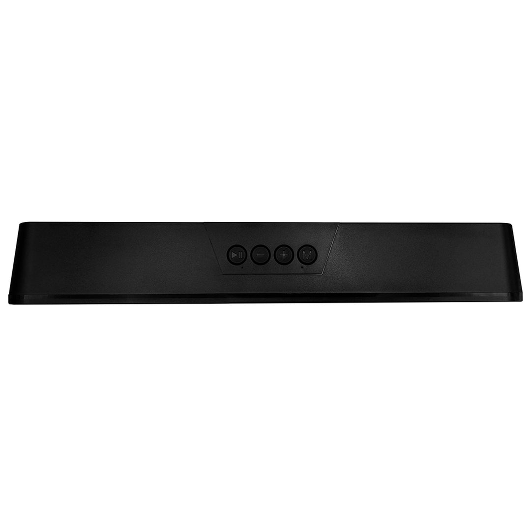 Coluna de som portátil Bluetooth Media-Tech com barra de som, retroiluminação RGB multicolorida, 10 W RMS, 450 W PMPO, rádio FM, leitor de MP3, AUX, bateria recarregável integrada, PHANTOM BT