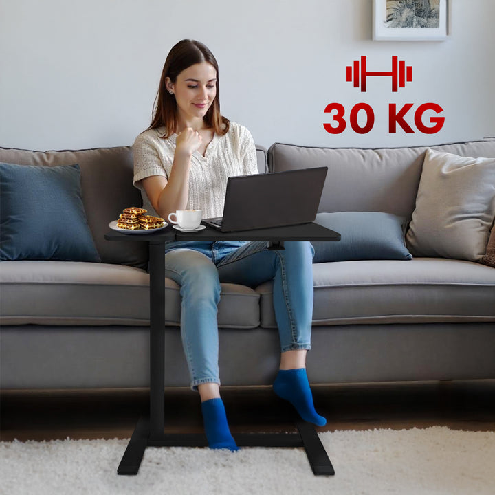 Soporte móvil Maclean para escritorio/portátil, negro, regulable en altura 76-109cm, max. 30kg , MC-120 B
