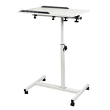 Suporte móvel para secretária/portátil Maclean MC-121 W, altura regulável de 59 a 89 cm, máx. 30 kg, branco
