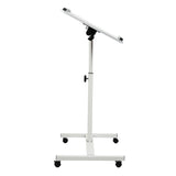 Suporte móvel para secretária/portátil Maclean MC-121 W, altura regulável de 59 a 89 cm, máx. 30 kg, branco
