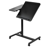 Suporte móvel para secretária/portátil Maclean MC-121 B, altura regulável de 59 a 89 cm, máx. 30 kg, preto