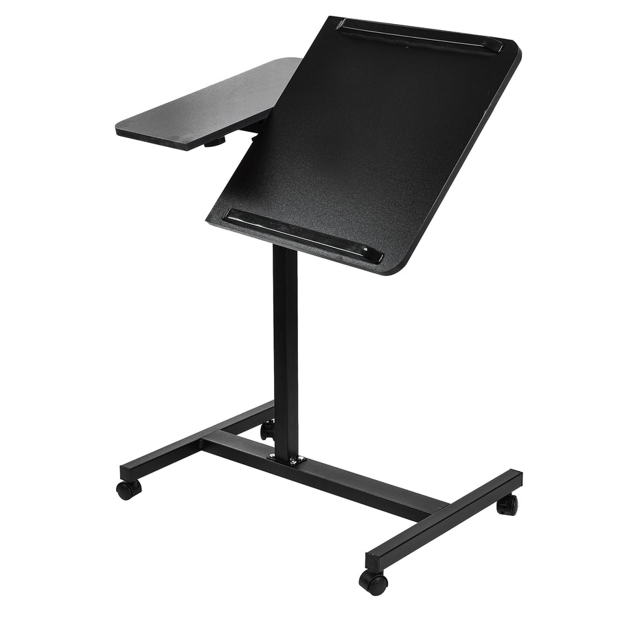 Suporte móvel para secretária/portátil Maclean MC-121 B, altura regulável de 59 a 89 cm, máx. 30 kg, preto