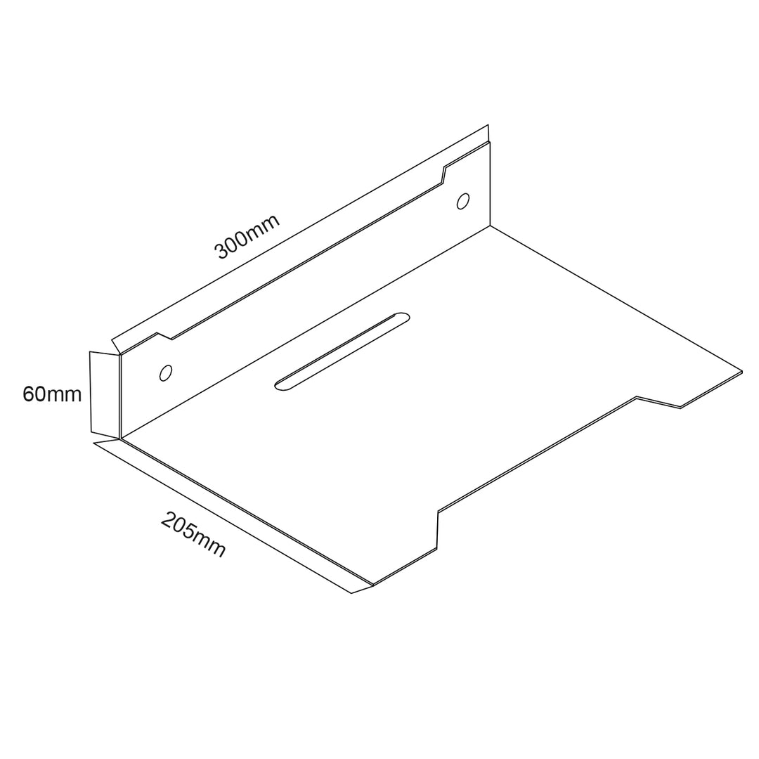 Maclean MC-122 Estante de pared para decodificador, individual, máx. 5kg, acero