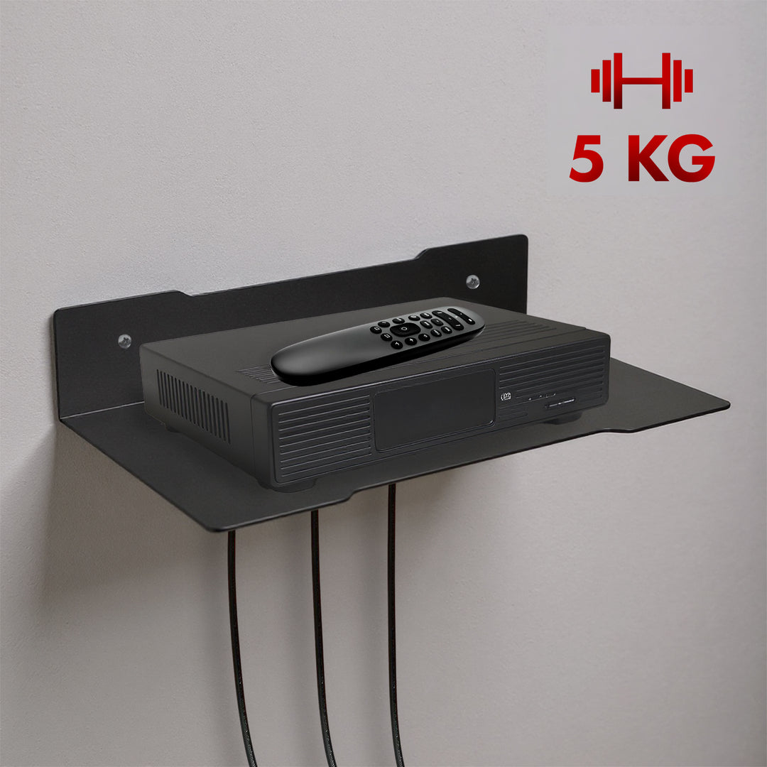 Maclean MC-122 Estante de pared para decodificador, individual, máx. 5kg, acero