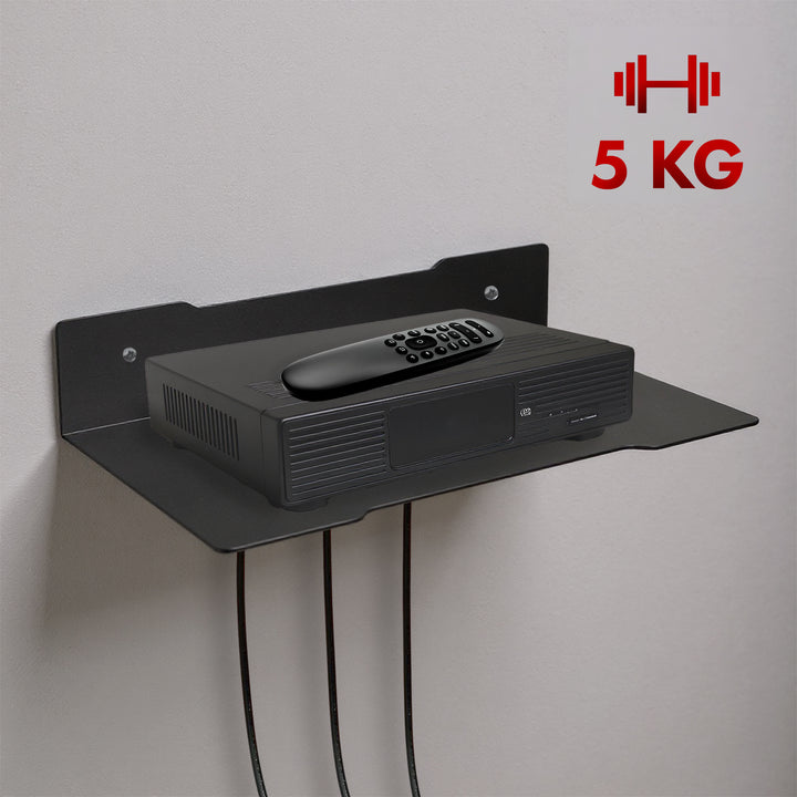 Maclean MC-122 Estante de pared para decodificador, individual, máx. 5kg, acero