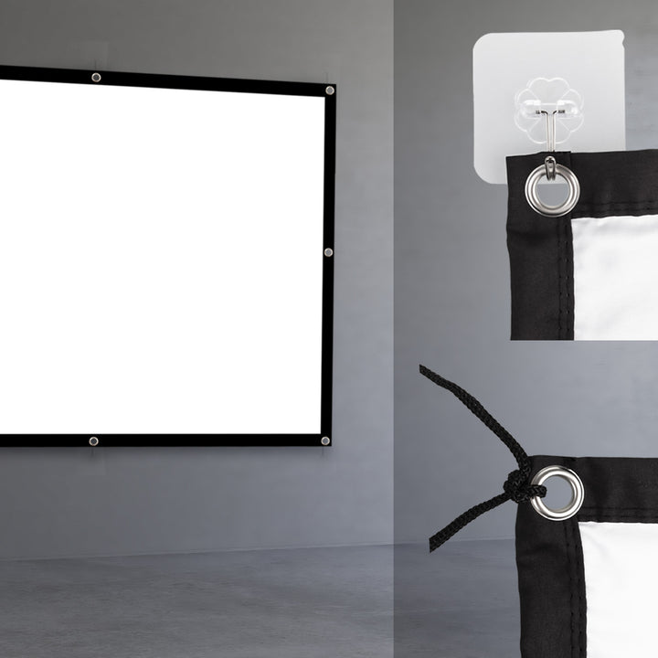 Pantalla de proyección Maclean, 86", 175x131cm, marco 25mm 4:3, ganchos de tensión, MC-166