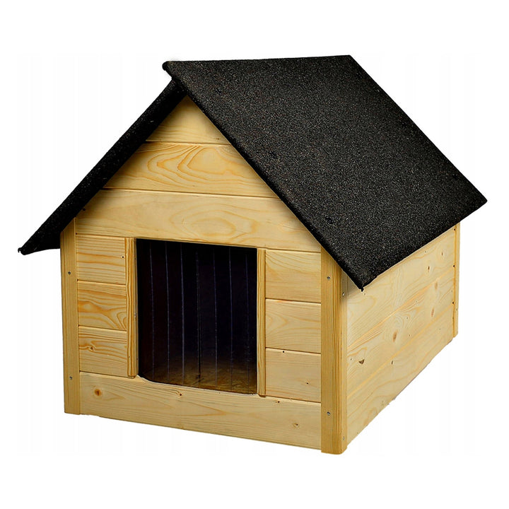 Casa de cão de madeira isolada Woodok, tamanho grande XL, auto-montável e pintável