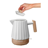 Concept RK0090 Hervidor de agua eléctrico, Hervidor de cerámica, 1500W, 1,5L, Color blanco