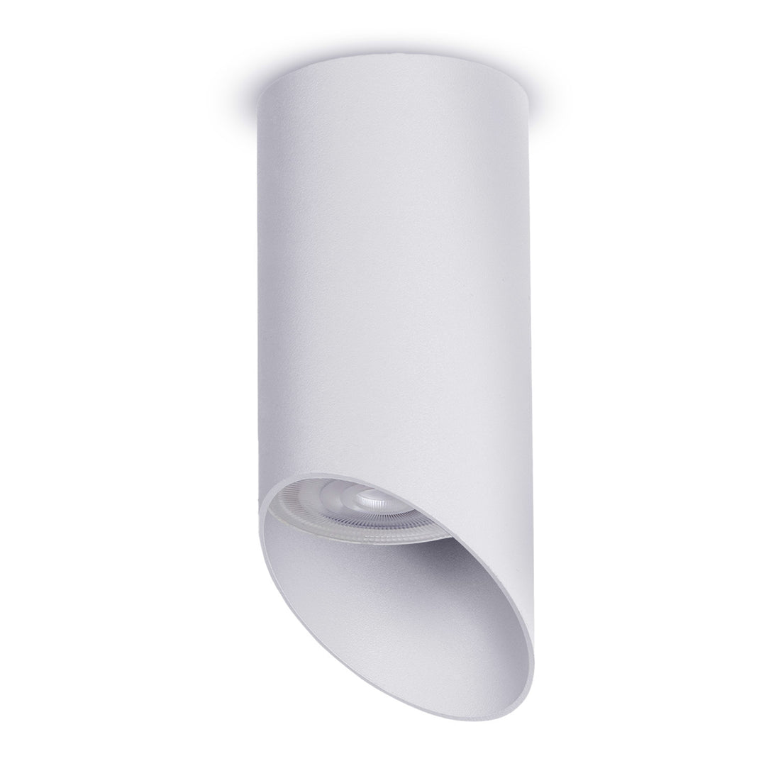 Maclean MCE360 W Luminaria/tubo de superficie, spot, redondo, aluminio, GU10, 55x130mm, blanco, 3pcs+LED bombilla GU10 7W Maclean Energy MCE437 NW blanco neutro 4000K, 220-240V~, 50/60Hz 3pcs