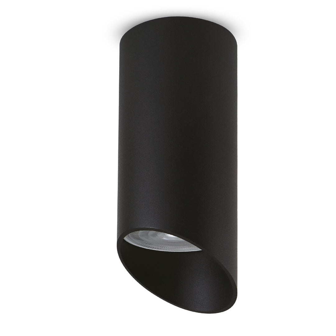 Maclean MCE360 B Luminaria/tubo de superficie, spot, redondo, aluminio, GU10, 55x130mm, color negro, 3pcs + bombilla LED GU10 7W Maclean Energy MCE437 NW blanco neutro 4000K, 220-240V~, 50/60Hz 3pcs