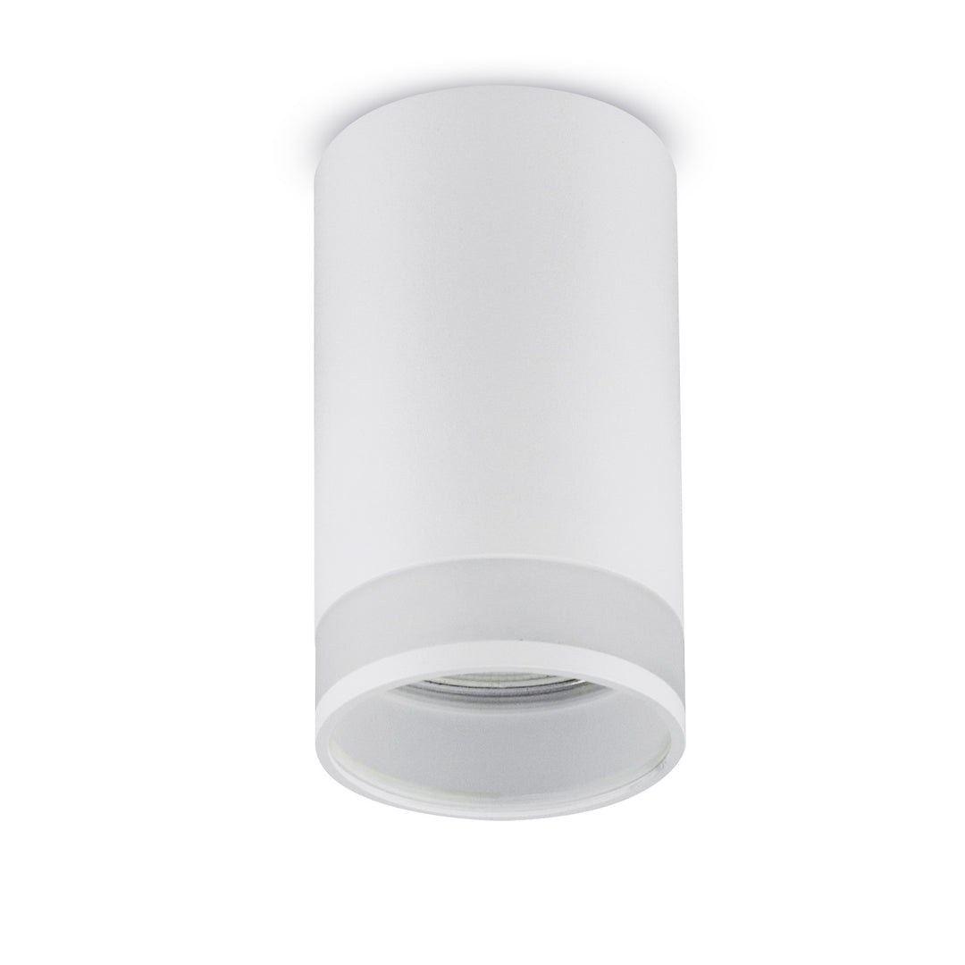 Maclean MCE361 W Luminaria/tubo de superficie, spot, redondo, aluminio, GU10, 55x130mm, blanco + Bombilla LED GU10 7W Maclean Energy MCE437 NW blanco neutro 4000K, 220-240V~, 50/60Hz, 490 lm