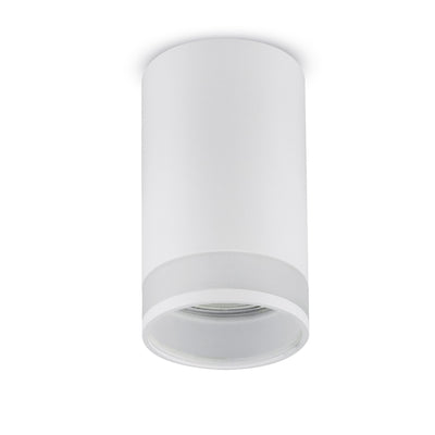 Maclean MCE361 W Luminária/tubo de montagem superficial, spot, redondo, alumínio, GU10, 55x130 mm, branco + Lâmpada LED Maclean Energy MCE437 NW 7W GU10, branco neutro 4000K, 220-240V~, 50/60Hz, 490 lm