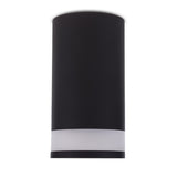 Maclean MCE361 B Luminaria/tubo de superficie, spot, redondo, aluminio, GU10, 55x130mm, negro + bombilla LED GU10 7W Maclean Energy MCE437 WW blanco cálido 3000K, 220-240V~, 50/60Hz, 490 lm