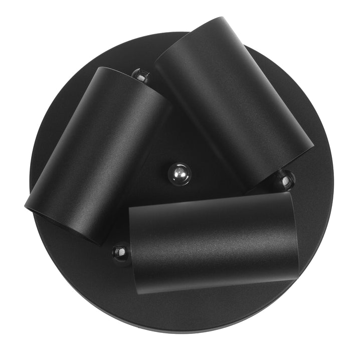 Maclean MCE362 B Plafón, spot, móvil, aluminio, 3xGU10, 55x90mm, negro mate + bombilla LED GU10 7W Maclean Energy MCE437 NW blanco neutro 4000K, 220-240V~, 50/60Hz 3pcs