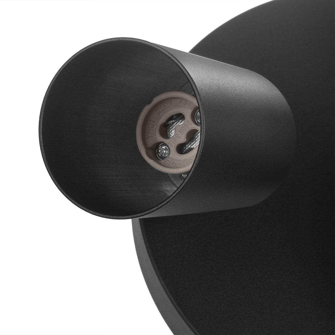Maclean MCE362 B Plafón, spot, móvil, aluminio, 3xGU10, 55x90mm, negro mate + bombilla LED GU10 7W Maclean Energy MCE437 NW blanco neutro 4000K, 220-240V~, 50/60Hz 3pcs