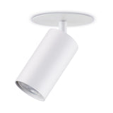 Maclean MCE364 W Luminaria empotrable / de tubo, spot, redonda, aluminio, GU10, 55x130mm, blanco + bombilla LED GU10 7W Maclean Energy MCE437 WW blanco cálido 3000K, 220-240V~, 50/60Hz, 490lm