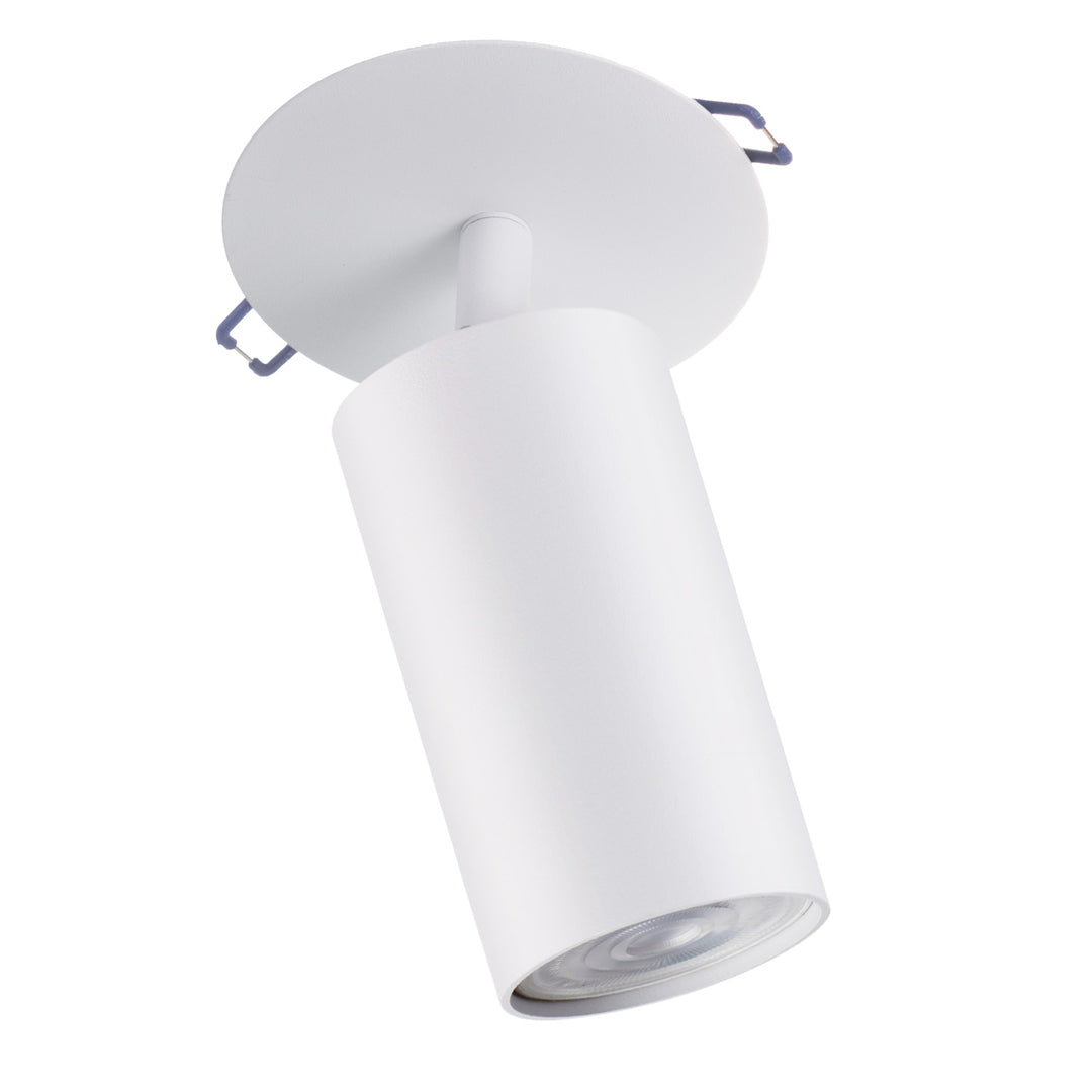 Luminária de encastrar/tubular Maclean MCE364 W, spot, redonda, alumínio, GU10, 55x130 mm, branca, 3 unidades+ Lâmpada LED Maclean Energy MCE437 WW GU10 7 W, branca quente, 3000 K, 220-240 V~, 50/60 Hz, 3 unidades