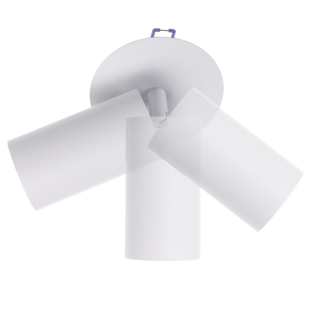 Luminária de encastrar/tubular Maclean MCE364 W, spot, redonda, alumínio, GU10, 55x130 mm, branca, 3 unidades+ Lâmpada LED Maclean Energy MCE437 WW GU10 7 W, branca quente, 3000 K, 220-240 V~, 50/60 Hz, 3 unidades