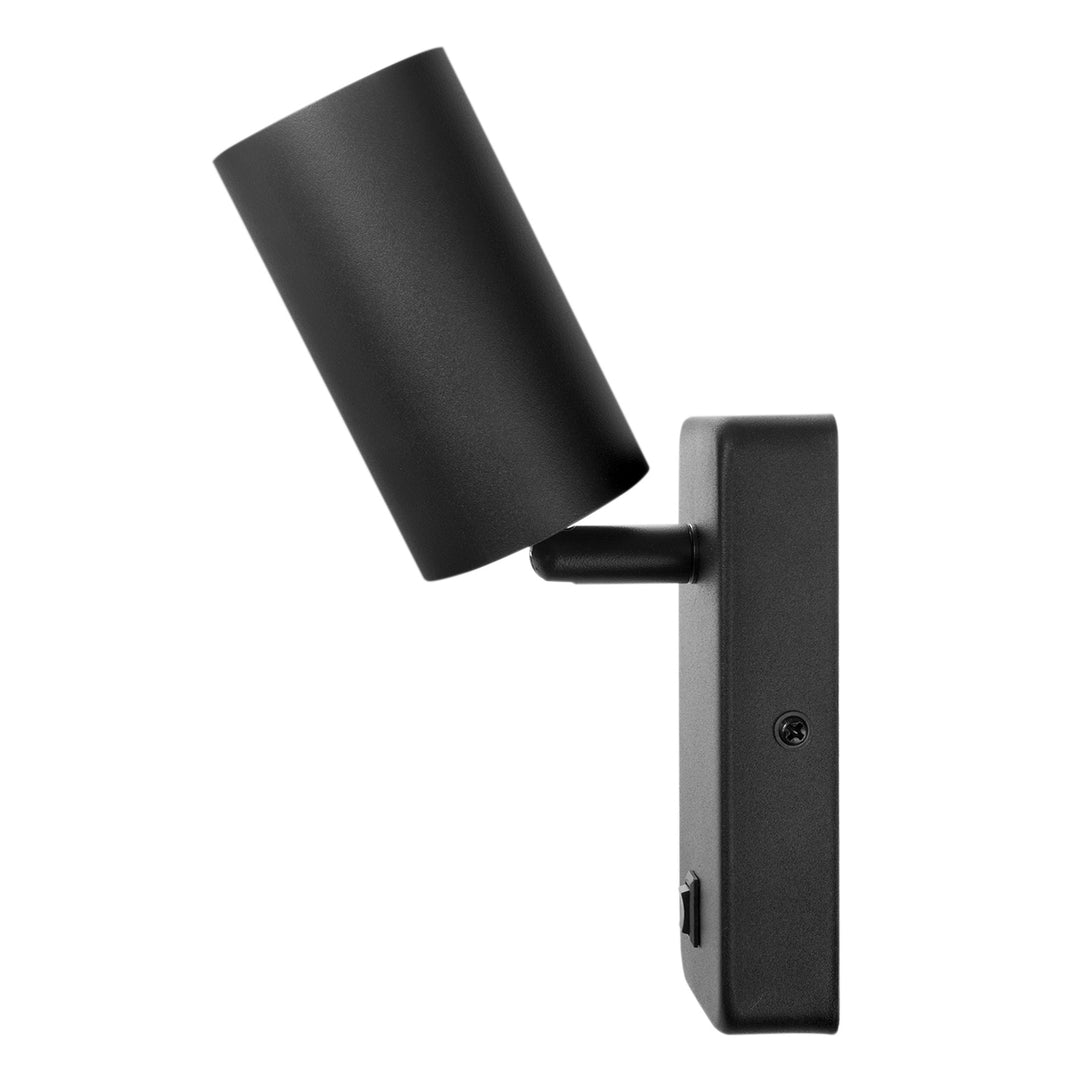 Candeeiro de parede/teto Maclean, spot, redondo, GU10, com interruptor 55x90 mm, preto, MCE369 B 2 peças + Lâmpada LED Maclean Energy MCE437 WW GU10 7 W branco quente 3000 K, 220-240 V~, 50/60 Hz, 2 peças