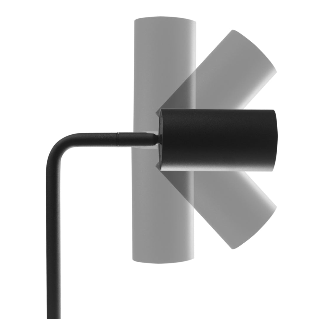 Maclean MCE370 B Lámpara de escritorio GU10, spot, redonda, GU10, con interruptor 55x90mm, negra+LED bombilla GU10 7W Maclean Energy MCE437 NW blanco neutro 4000K, 220-240V~, 50/60Hz, 490 lúmenes