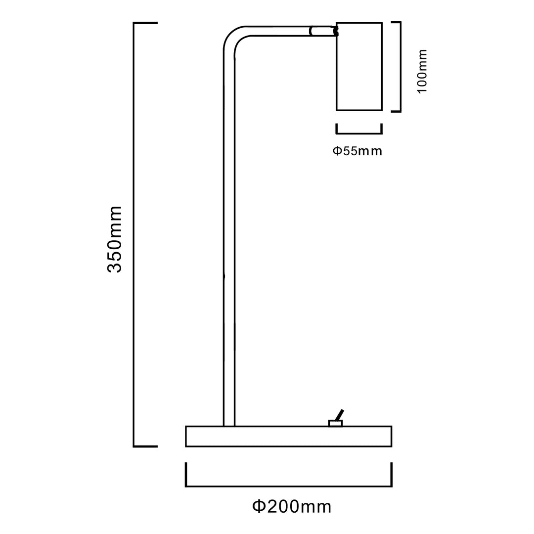 Maclean MCE370 B Lámpara de escritorio GU10, spot, redonda, GU10, con interruptor 55x90mm, negra+LED bombilla GU10 7W Maclean Energy MCE437 NW blanco neutro 4000K, 220-240V~, 50/60Hz, 490 lúmenes