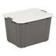 BranQ Velur 30L Contenedor de almacenamiento con tapa gris oscuro
