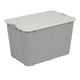 Recipiente de armazenamento BranQ Velur 60L com tampa cinza claro