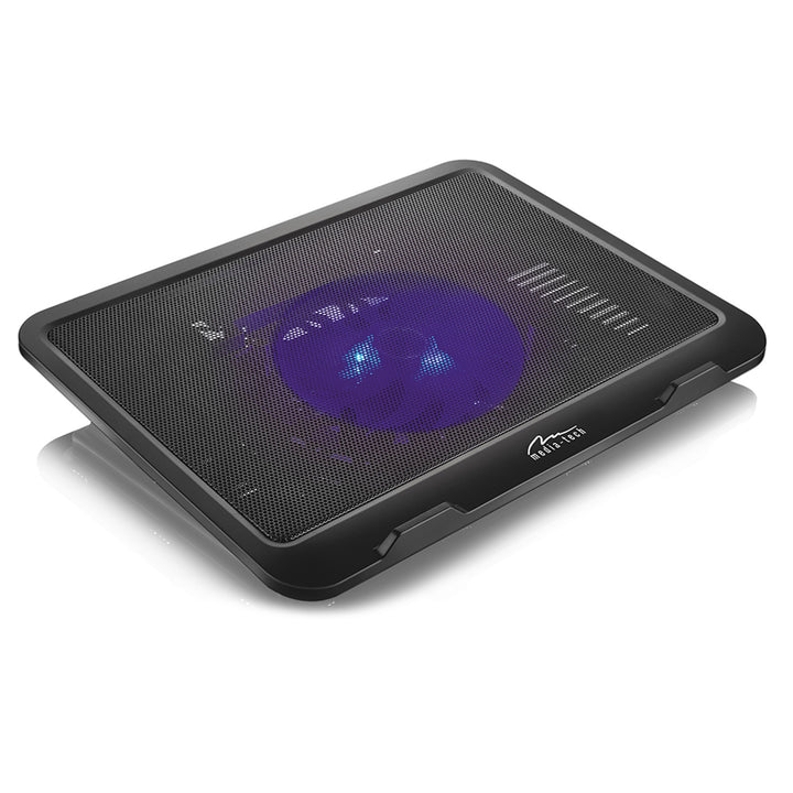Almofada de refrigeração silenciosa Media-Tech para portáteis de 15,6" e mais pequenos, silenciosa, potente, ventoinhas de 13,5 cm, porta USB pass-through