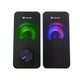Colunas Tracer RGB com retroiluminação, 6 W RMS, fonte de alimentação USB, loop