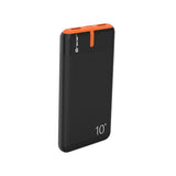 Tracer Powerbank, 10000 mAh, preto e laranja, USB C, 2A, Energo