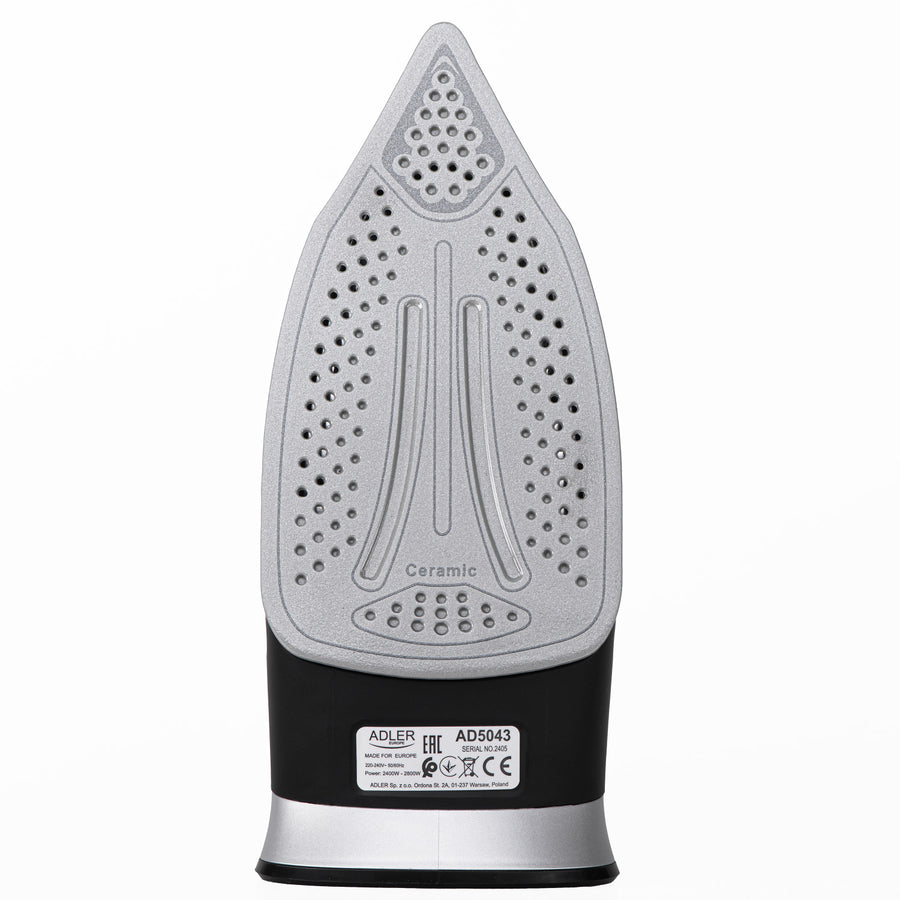 Ferro a vapor sem fio Adler AD 5043, placa de cerâmica, 2800 W