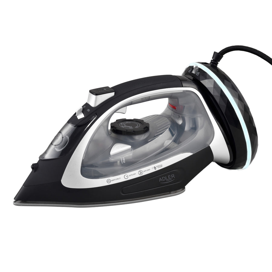 Ferro a vapor sem fio Adler AD 5043, placa de cerâmica, 2800 W