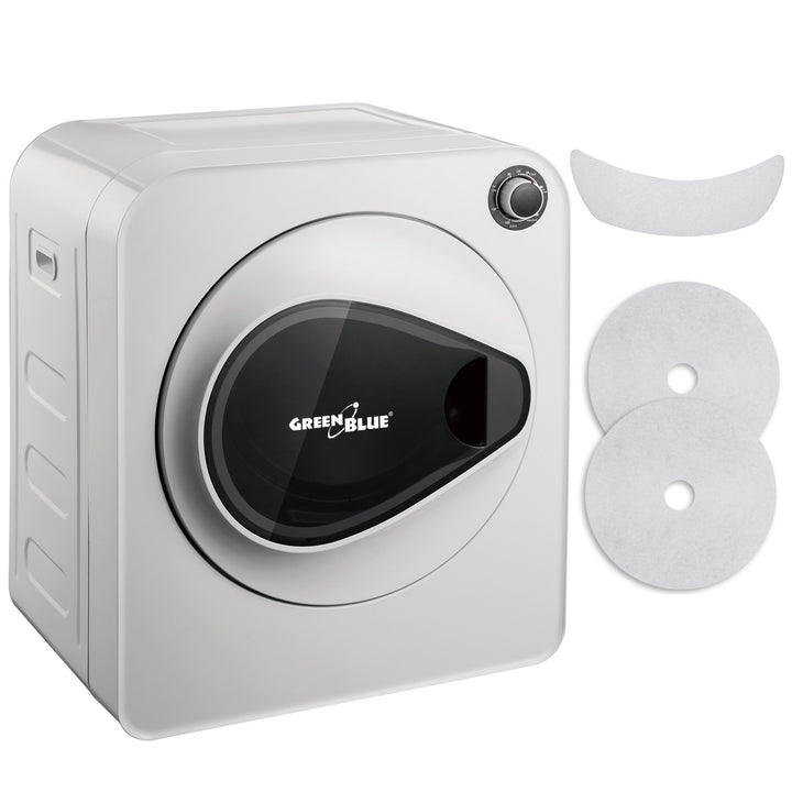 Secadora eléctrica GreenBlue, 3kg de carga, GB405 + Juego de filtros para secadora GreenBlue GB483 , 1x entrada, 2x salida, (para GB405, GB410, GB415)
