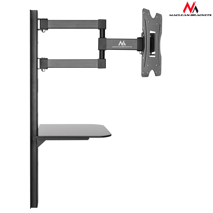 Suporte de TV Maclean com prateleira para DVD, VESA 200x200, 23"-42", 30 kg, MC-771+HDMI 2.0 4K 3D UHD 1,8 m CABO 48 bits