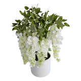 Glicínia artificial Damich, flores de 3 hastes, 9 inflorescências, 9pwb