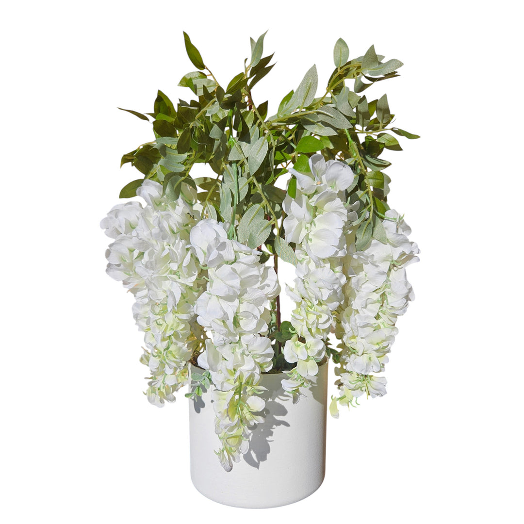 Glicínia artificial Damich, flores de 3 hastes, 9 inflorescências, 9pwb