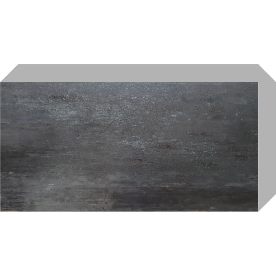 Azulejos autocolantes para chão e parede Fliesana, conjunto de 3, impermeáveis, design em pedra natural, preto