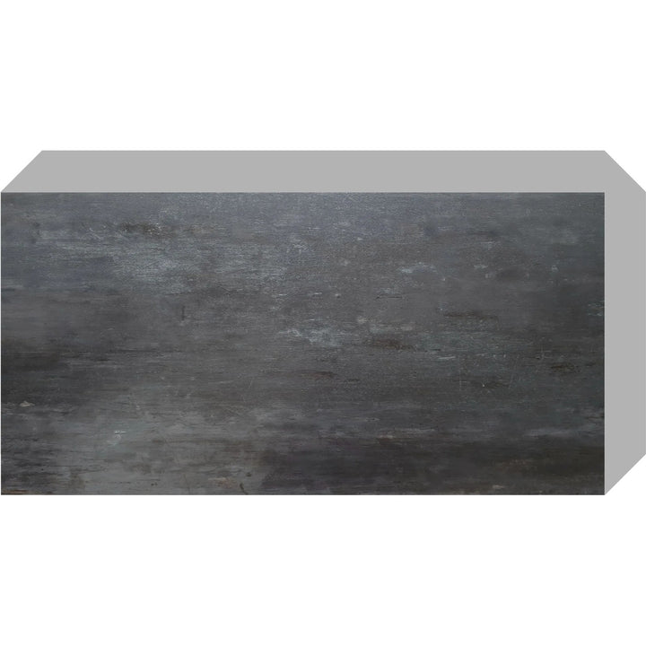 Azulejos autocolantes para chão e parede Fliesana, conjunto de 3, impermeáveis, design em pedra natural, preto