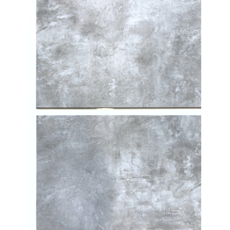 Azulejos autocolantes para pavimento e parede Fliesana, conjunto de 3, impermeáveis, padrão de betão cinza claro
