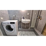 Azulejos autocolantes para pavimento e parede Fliesana, conjunto de 3, impermeáveis, padrão de betão cinza claro