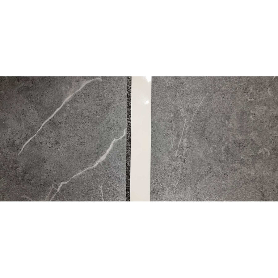 Azulejos autocolantes para chão e parede Fliesana, conjunto de 3, impermeáveis, design em pedra natural, cinzento escuro