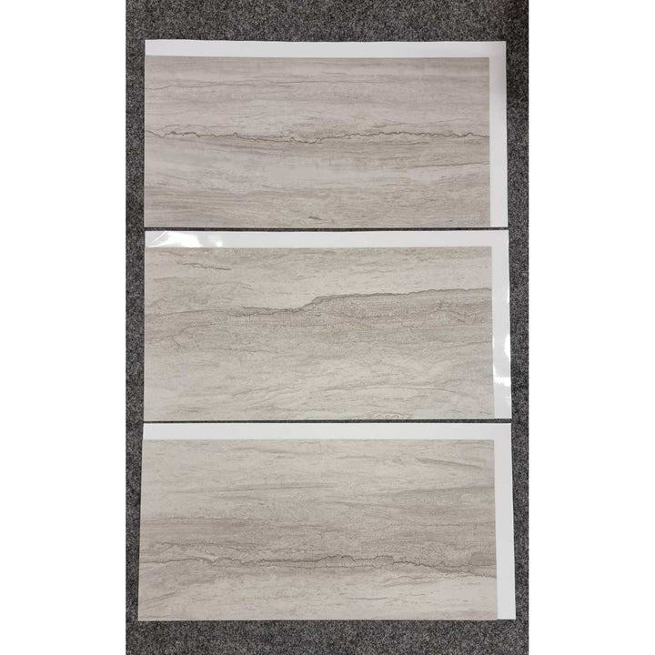 Fliesana Baldosas autoadhesivas para paredes y suelos, juego de 3, impermeable, dibujo de piedra natural (acantilado)