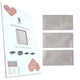 Azulejos autocolantes para parede e pavimento Fliesana, conjunto de 3, impermeáveis, cinzento claro