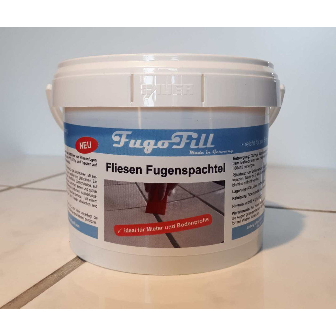 FugoFill Masilla removible para juntas de baldosas, 1kg, Color gris
