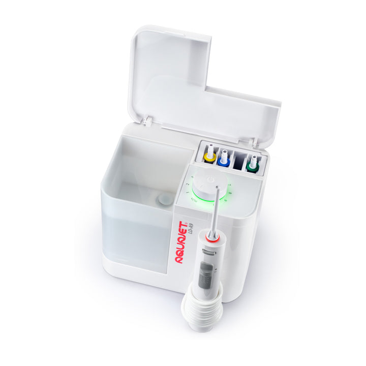 Irrigador Aquajet, control electrónico, recipiente de 500 ml, 4 puntas, LD-A9