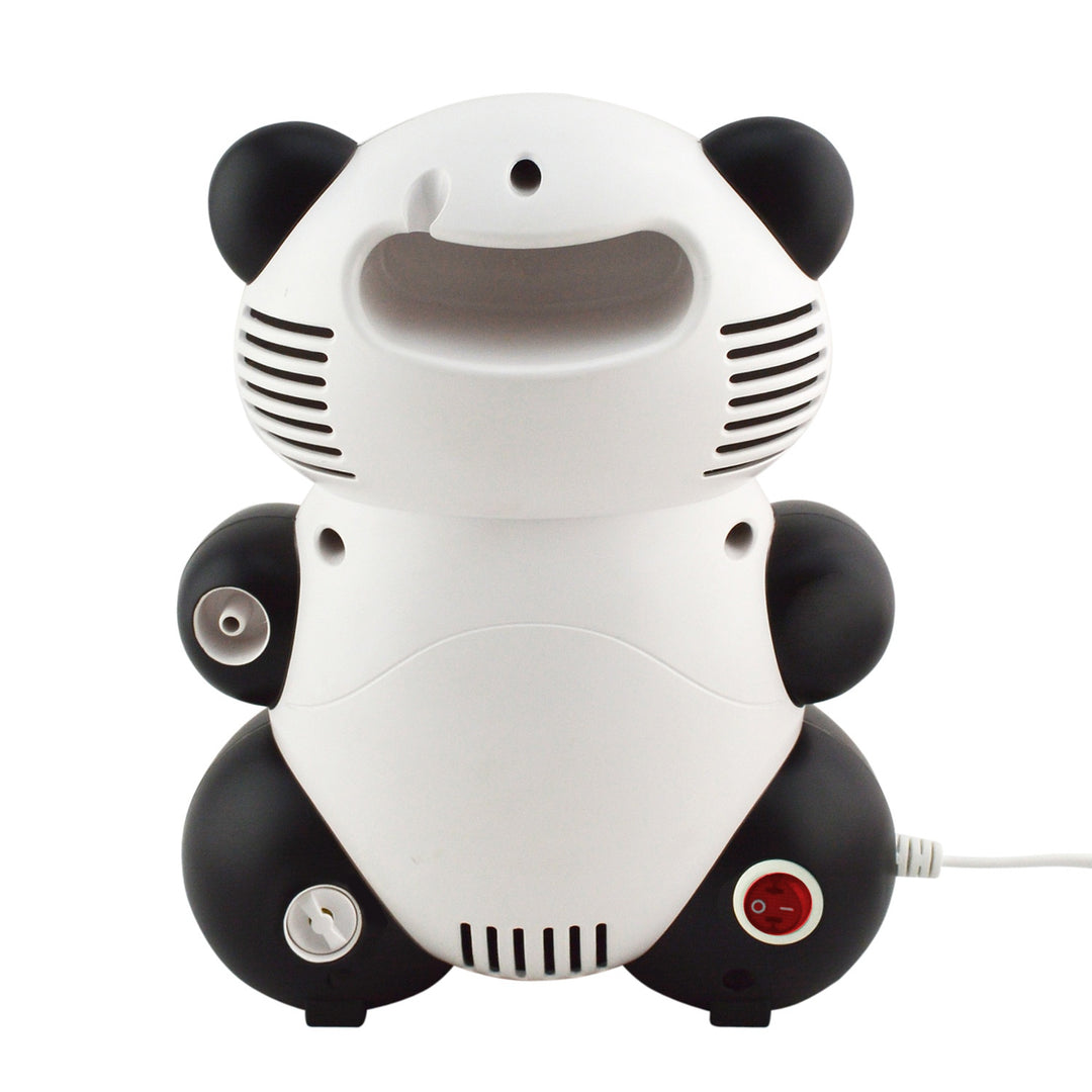 Inalador, nebulizador, máscara e filtro infantil Promedix PR-812 Panda + conjunto de chupetas Promedix PR-815