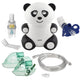 Inalador, nebulizador, máscara e filtro infantil Promedix PR-812 Panda + conjunto de chupetas Promedix PR-815