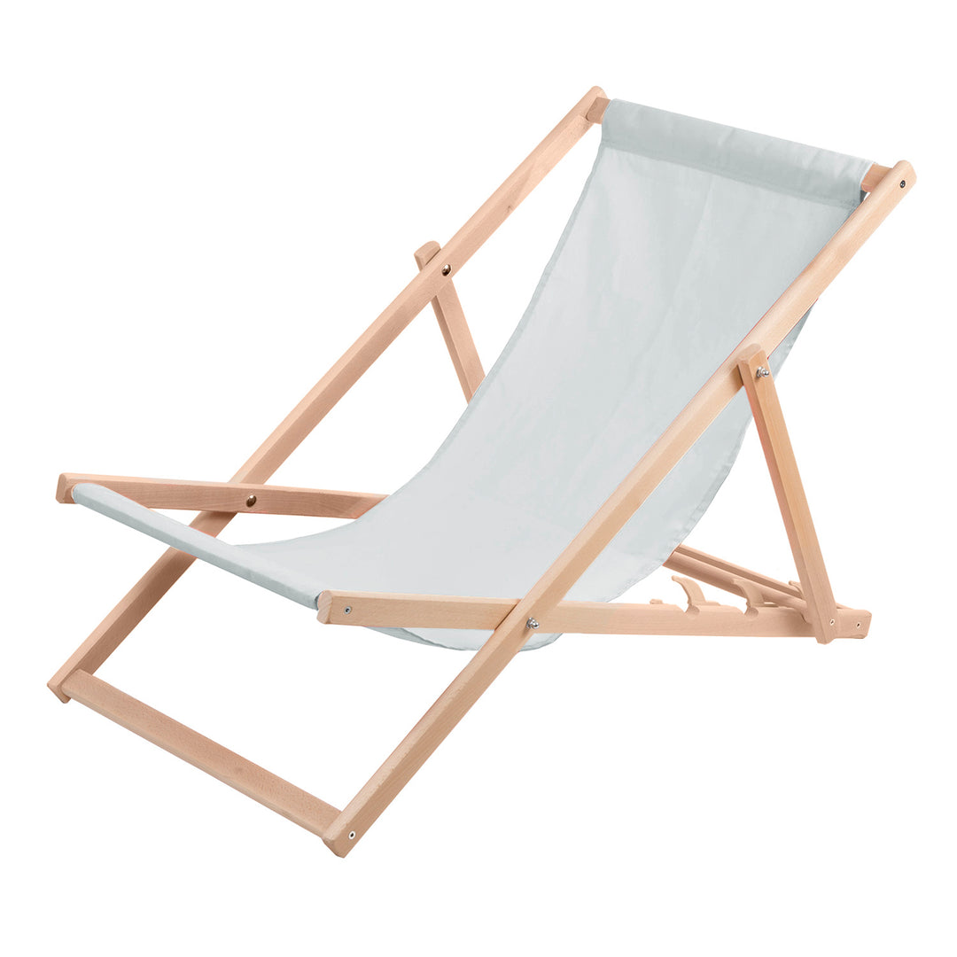 Woodok Juego de cuatro tumbonas, Tumbona plegable, Color gris claro