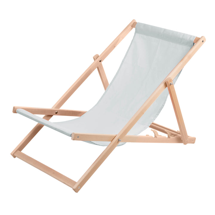 Woodok Juego de cuatro tumbonas, Tumbona plegable, Color gris claro